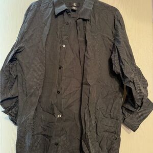 Calvin Klein Men's Gray Patterned Shirt Jacket